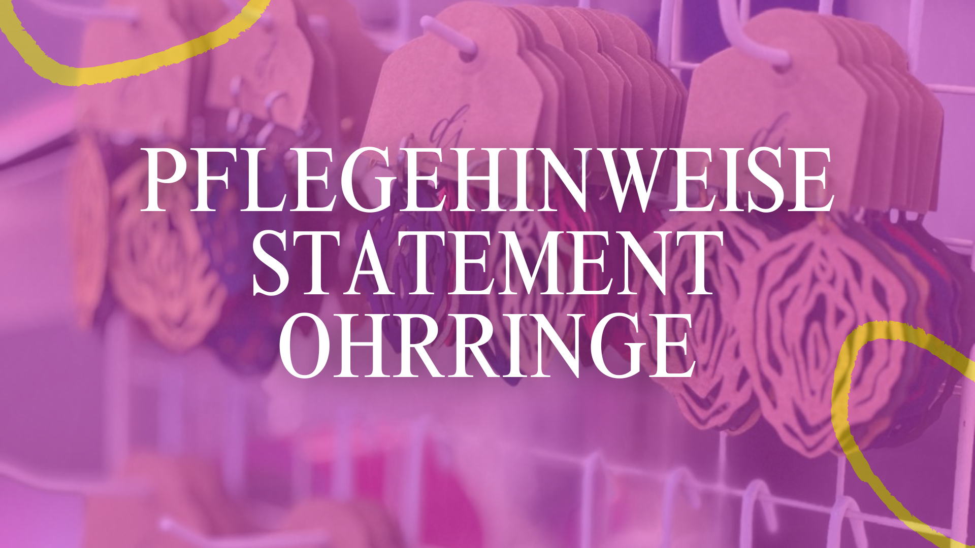 Bild Pflegehinweise Statement Ohrringe 
